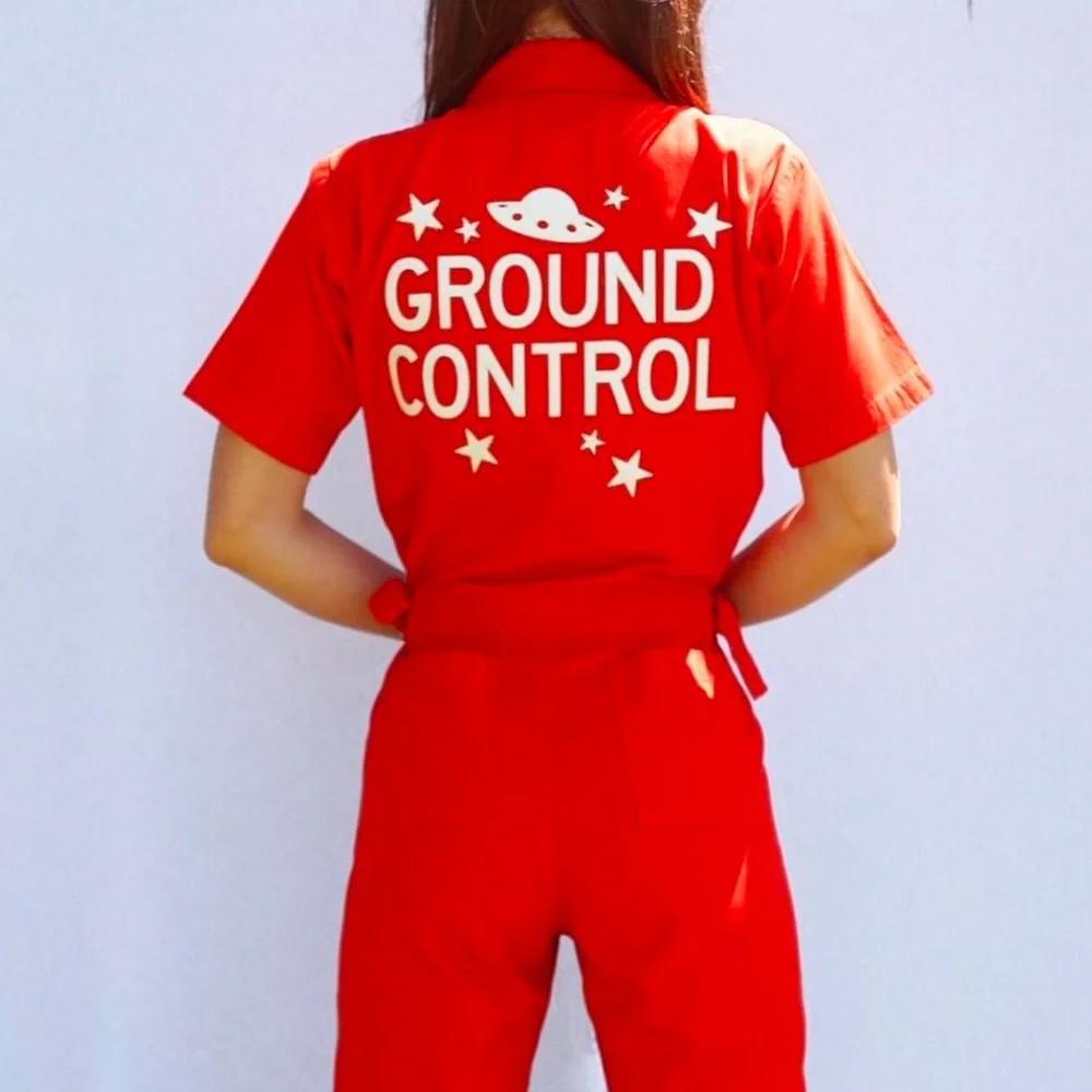 Sugarhigh Lovestoned Ground Control Red Coveralls - Picture 1 of 7